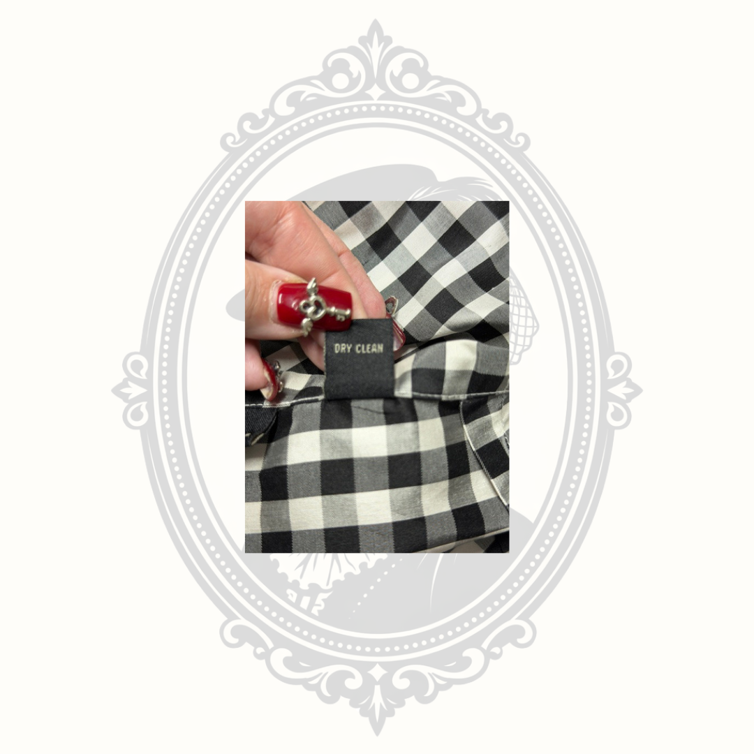 Valerie by Valerie Stevens 100% Silk Buffalo Check Dress Pants Women's Large