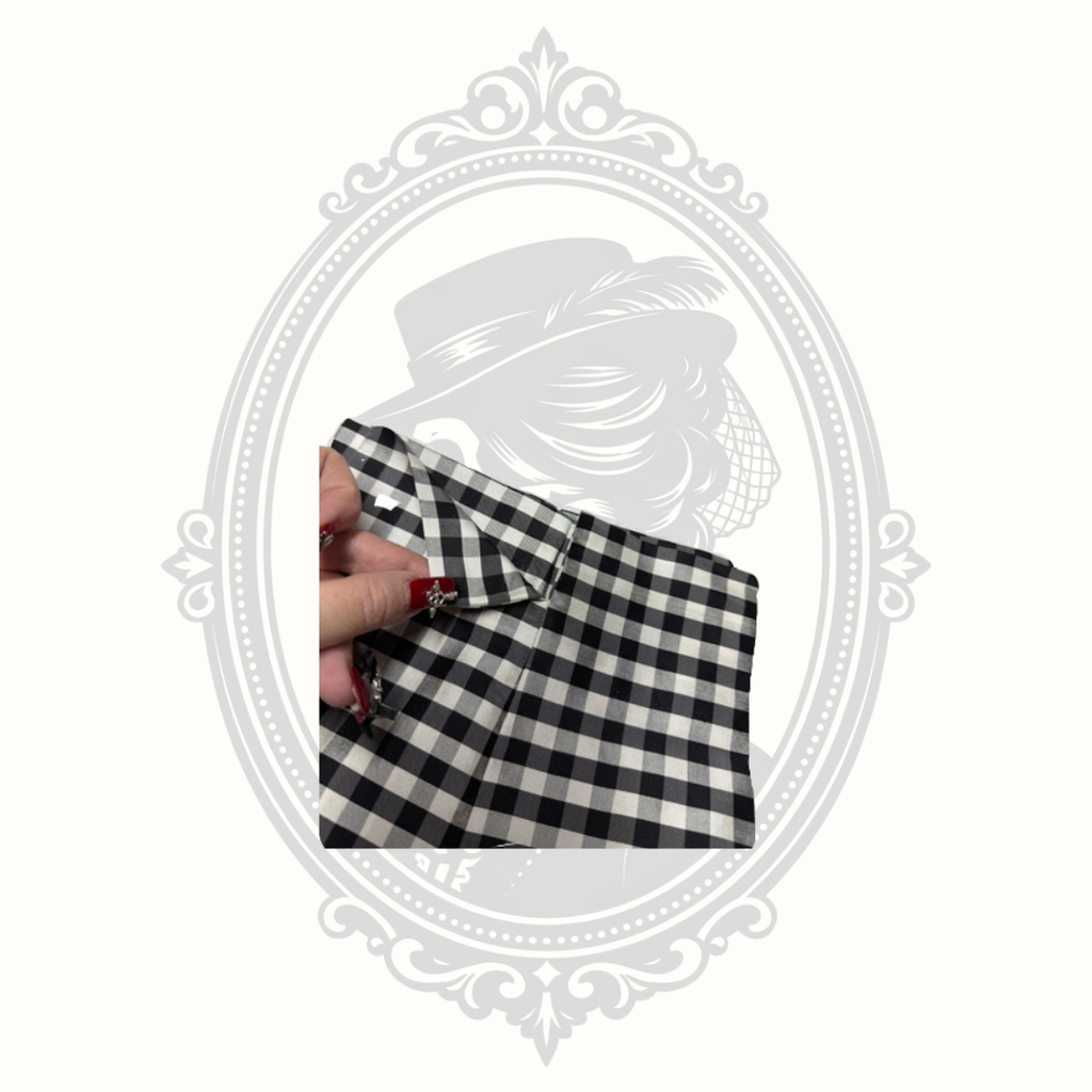 Valerie by Valerie Stevens 100% Silk Buffalo Check Dress Pants Women's Large