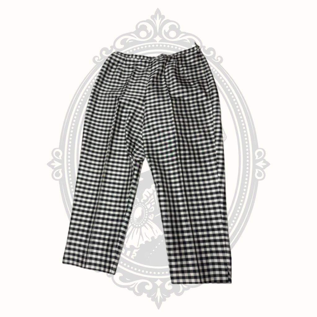 Valerie by Valerie Stevens 100% Silk Buffalo Check Dress Pants Women's Large