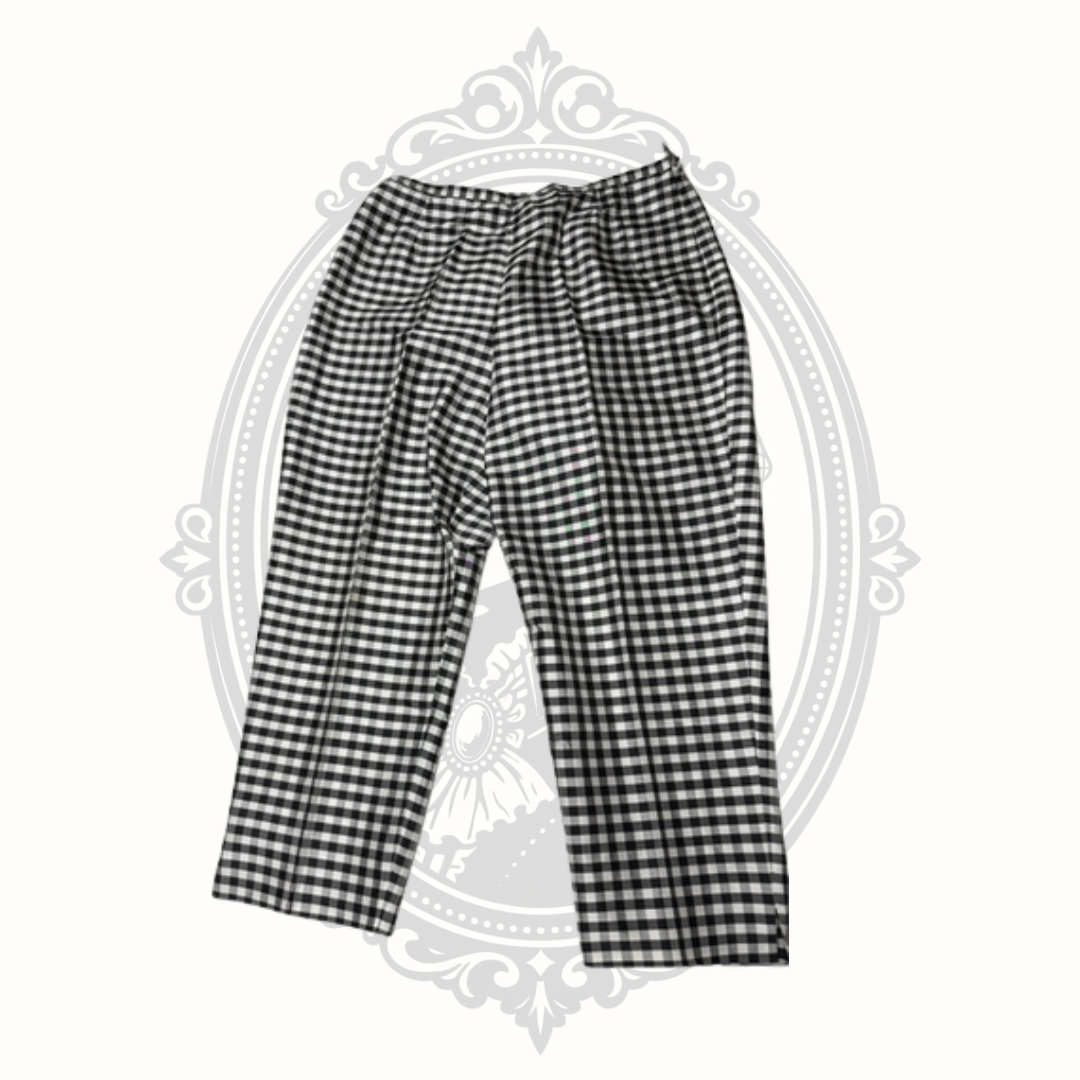 Valerie by Valerie Stevens 100% Silk Buffalo Check Dress Pants Women's Large