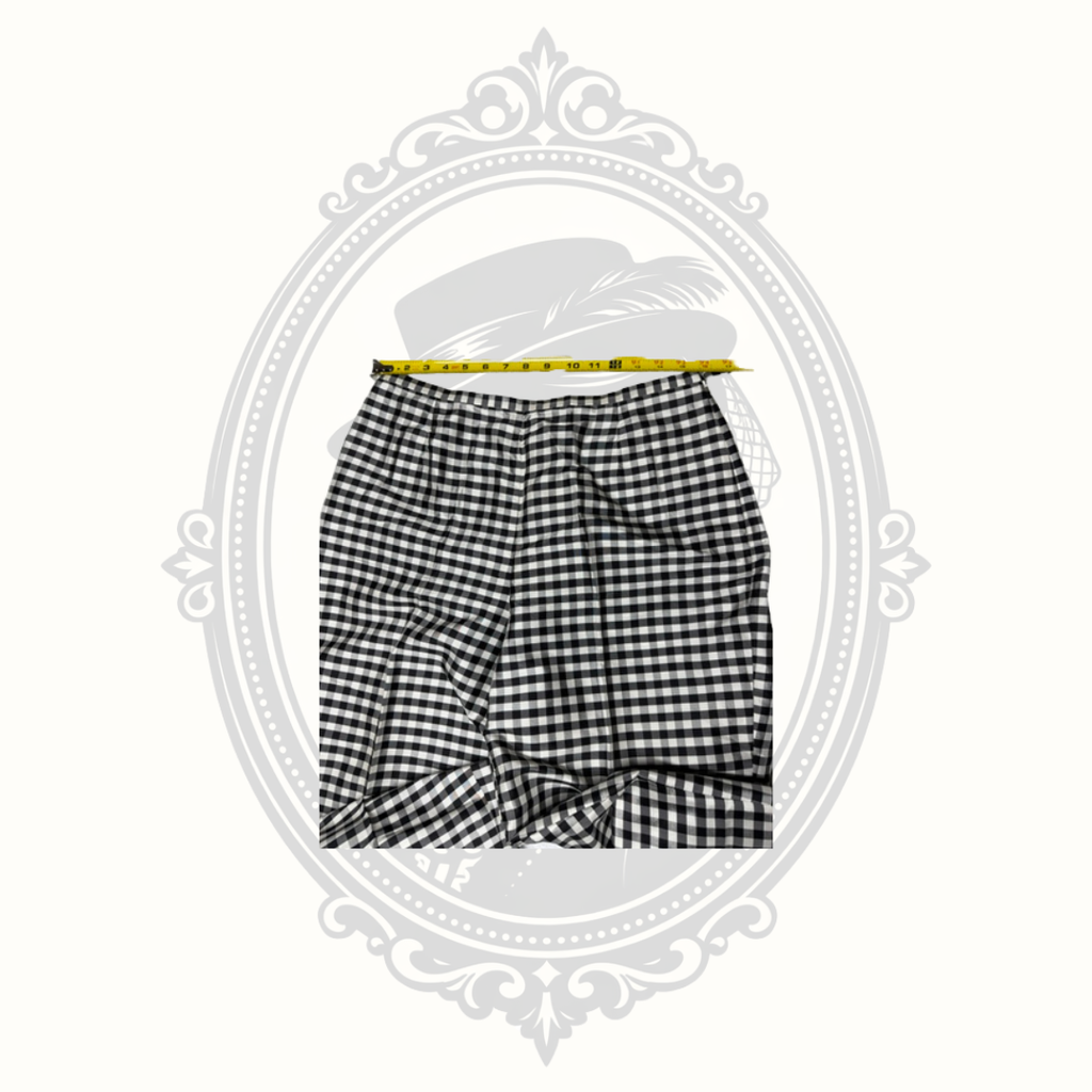 Valerie by Valerie Stevens 100% Silk Buffalo Check Dress Pants Women's Large