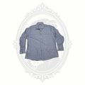 Van Heusen Signature Non-Iron Dress Shirt Blue Gray Check 17.5 34/35 Regular Fit