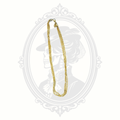 Signed Nolan Miller vintage gold-tone necklace featuring multiple textured strands and a layered chain design with lobster clasp closure.