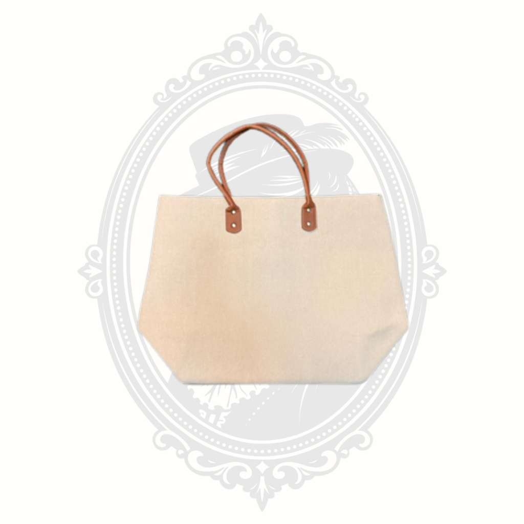 Viva La Beach Canvas Tote Bag with Flamingo & Palm Tree Design
