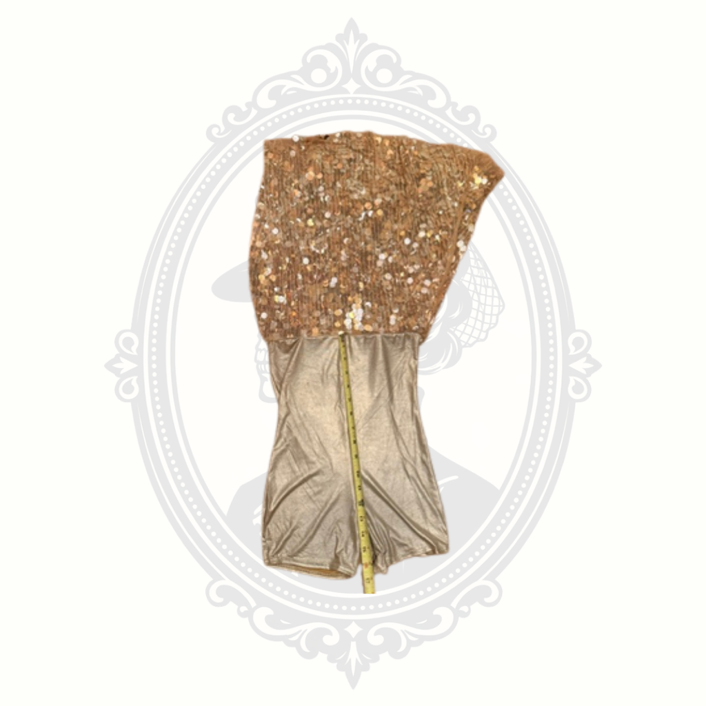 Weissman Gold Sequin Dance Costume Child Medium Performance Dress