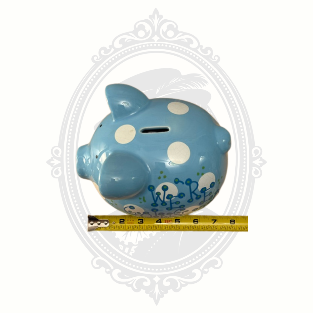 Our Name Is Mud "We're Going to Disney" Blue Ceramic Piggy Bank – Enesco