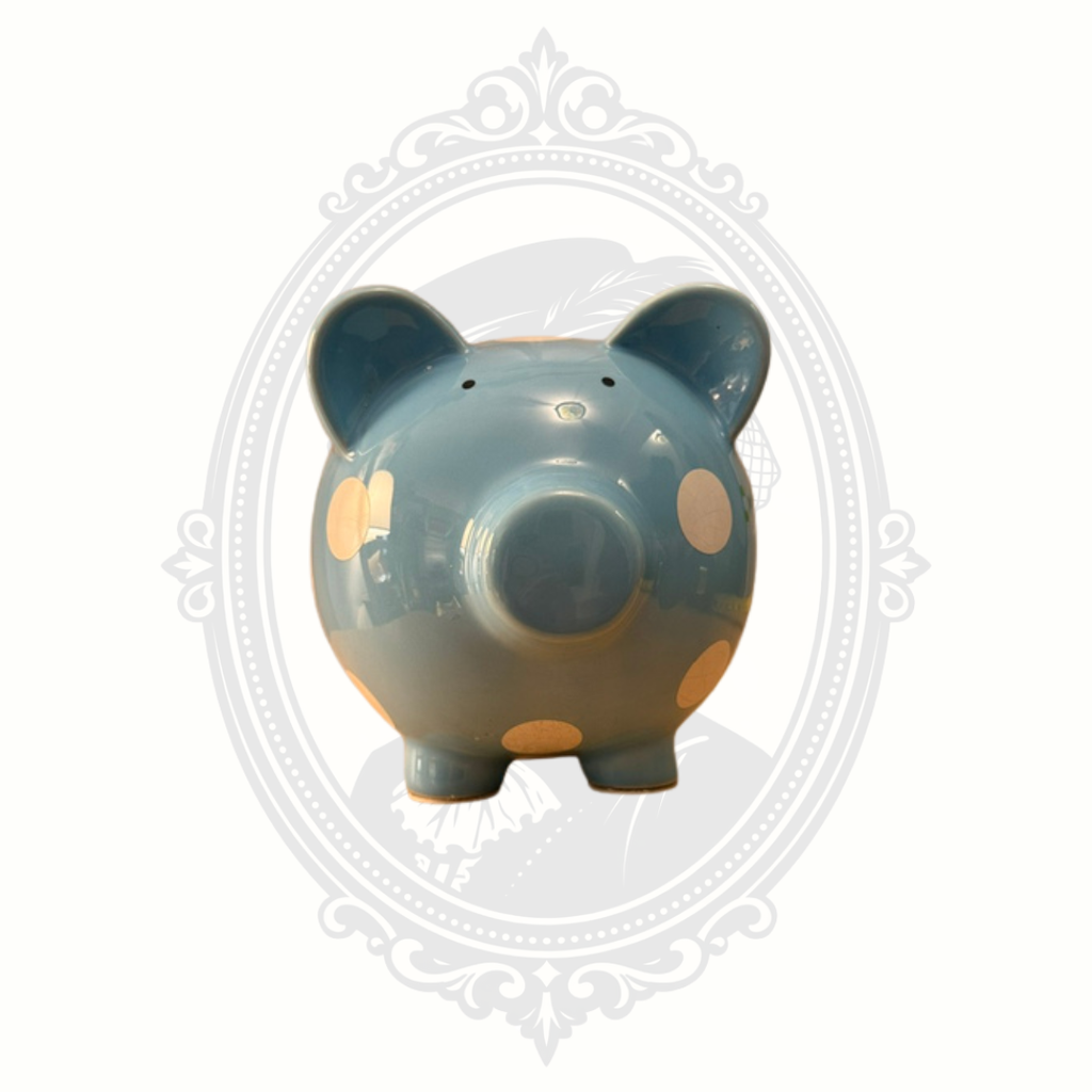 Our Name Is Mud "We're Going to Disney" Blue Ceramic Piggy Bank – Enesco