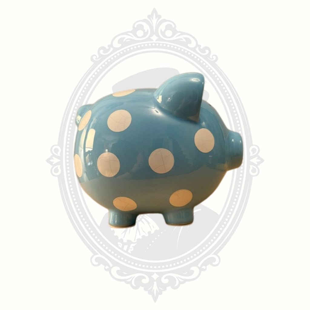 Our Name Is Mud "We're Going to Disney" Blue Ceramic Piggy Bank – Enesco