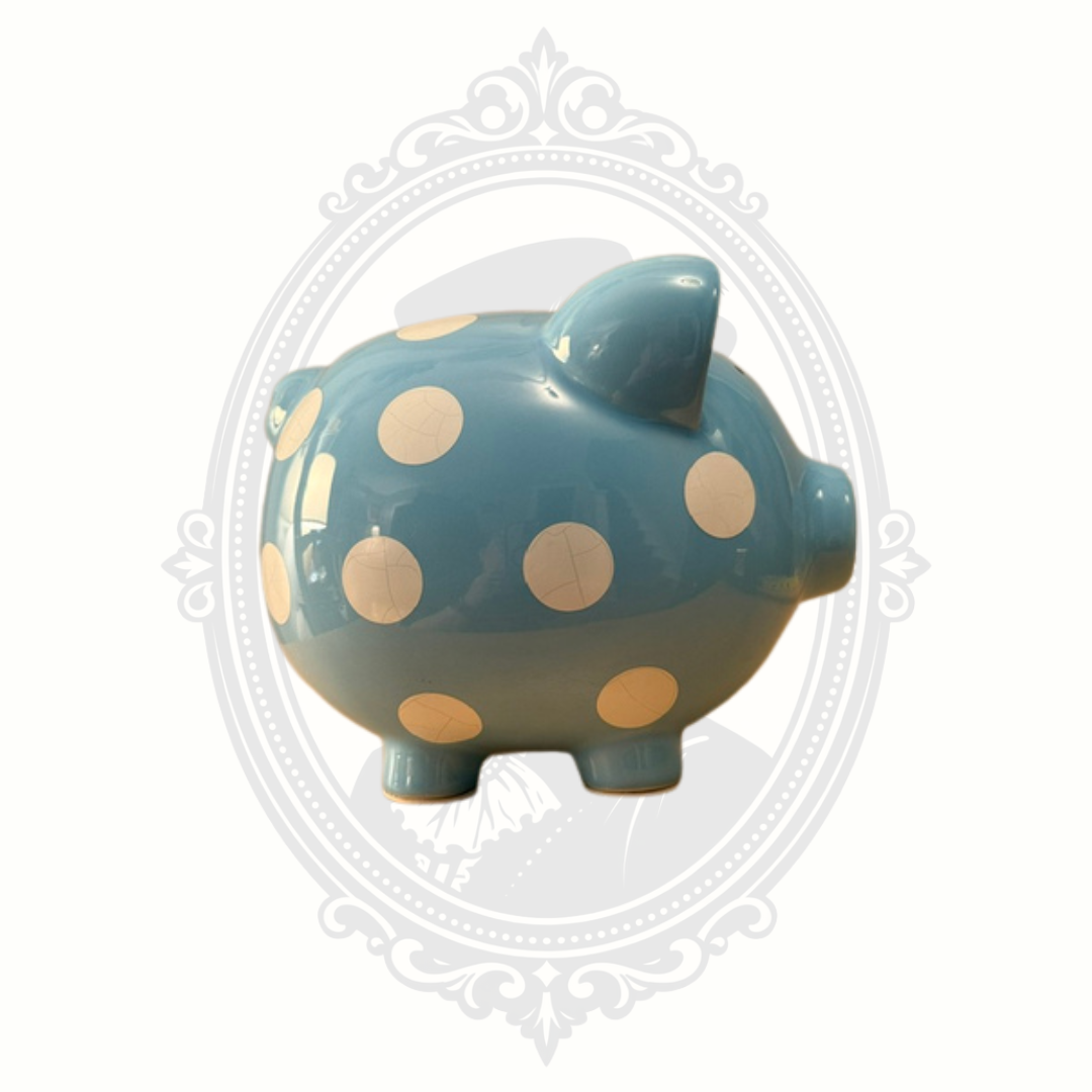Our Name Is Mud "We're Going to Disney" Blue Ceramic Piggy Bank – Enesco