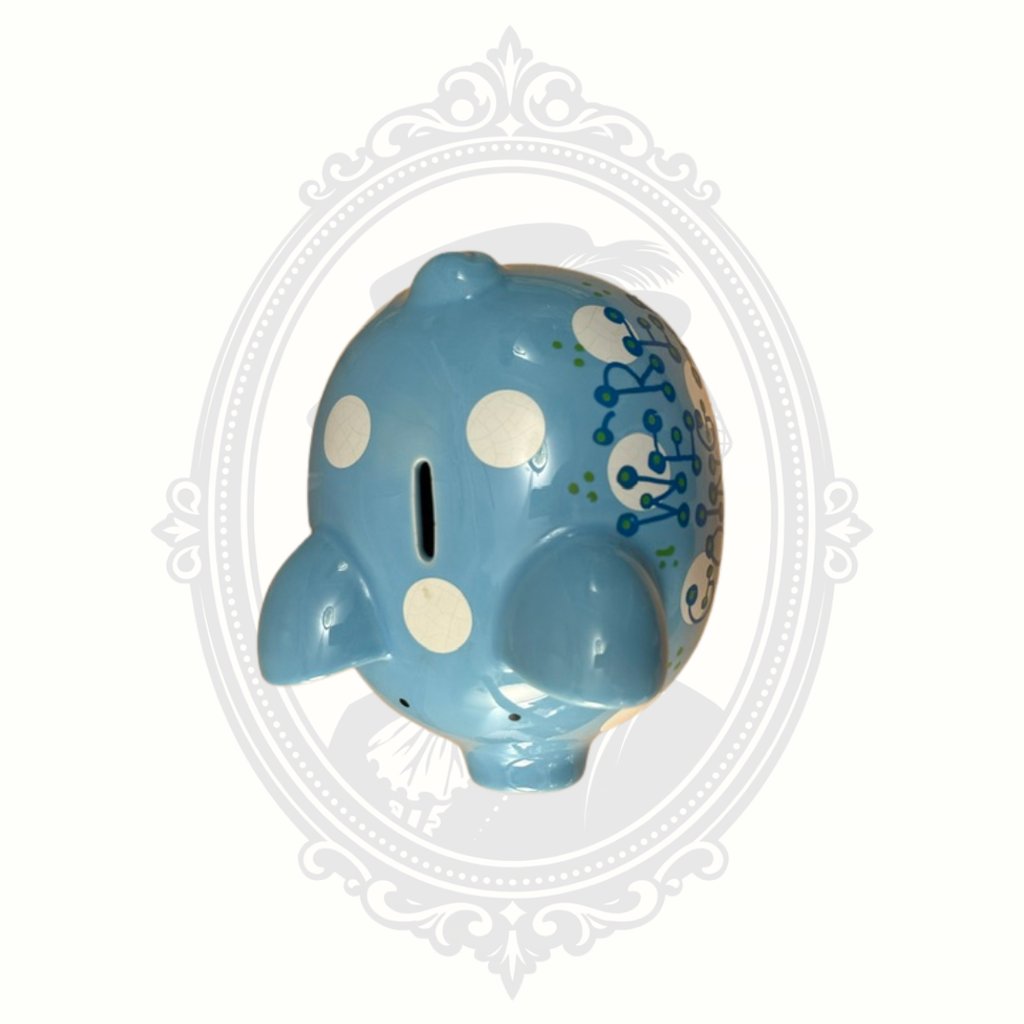 Our Name Is Mud "We're Going to Disney" Blue Ceramic Piggy Bank – Enesco