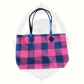 Yankee Candle Buffalo Plaid Tote Bag Red Black Flannel Style Lined