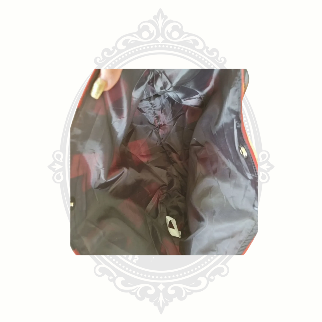 Yankee Candle Buffalo Plaid Tote Bag Red Black Flannel Style Lined