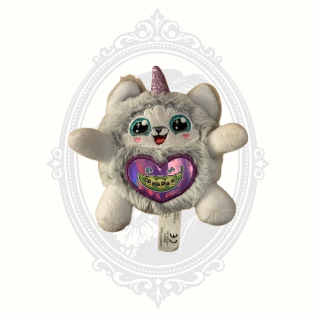 ZURU Rainbocorns Plush Unicorn – Gray & White Stuffed Animal – 5" Collectible Toy