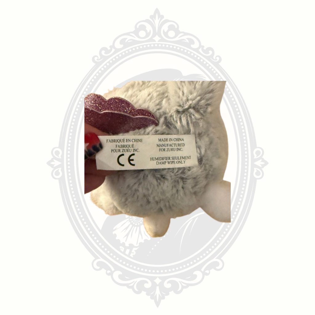 ZURU Rainbocorns Plush Unicorn – Gray & White Stuffed Animal – 5" Collectible Toy