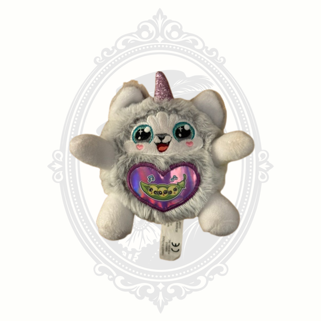 ZURU Rainbocorns Plush Unicorn – Gray & White Stuffed Animal – 5" Collectible Toy