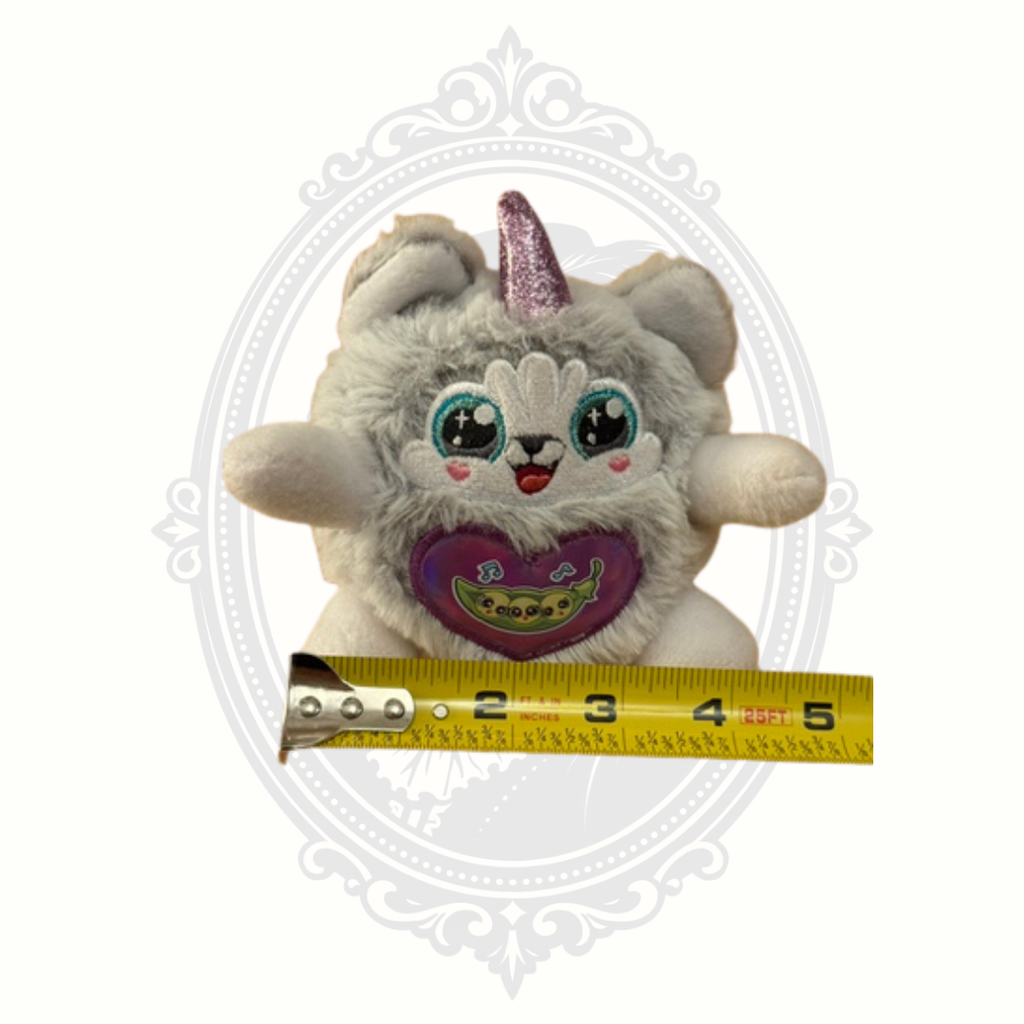 ZURU Rainbocorns Plush Unicorn – Gray & White Stuffed Animal – 5" Collectible Toy