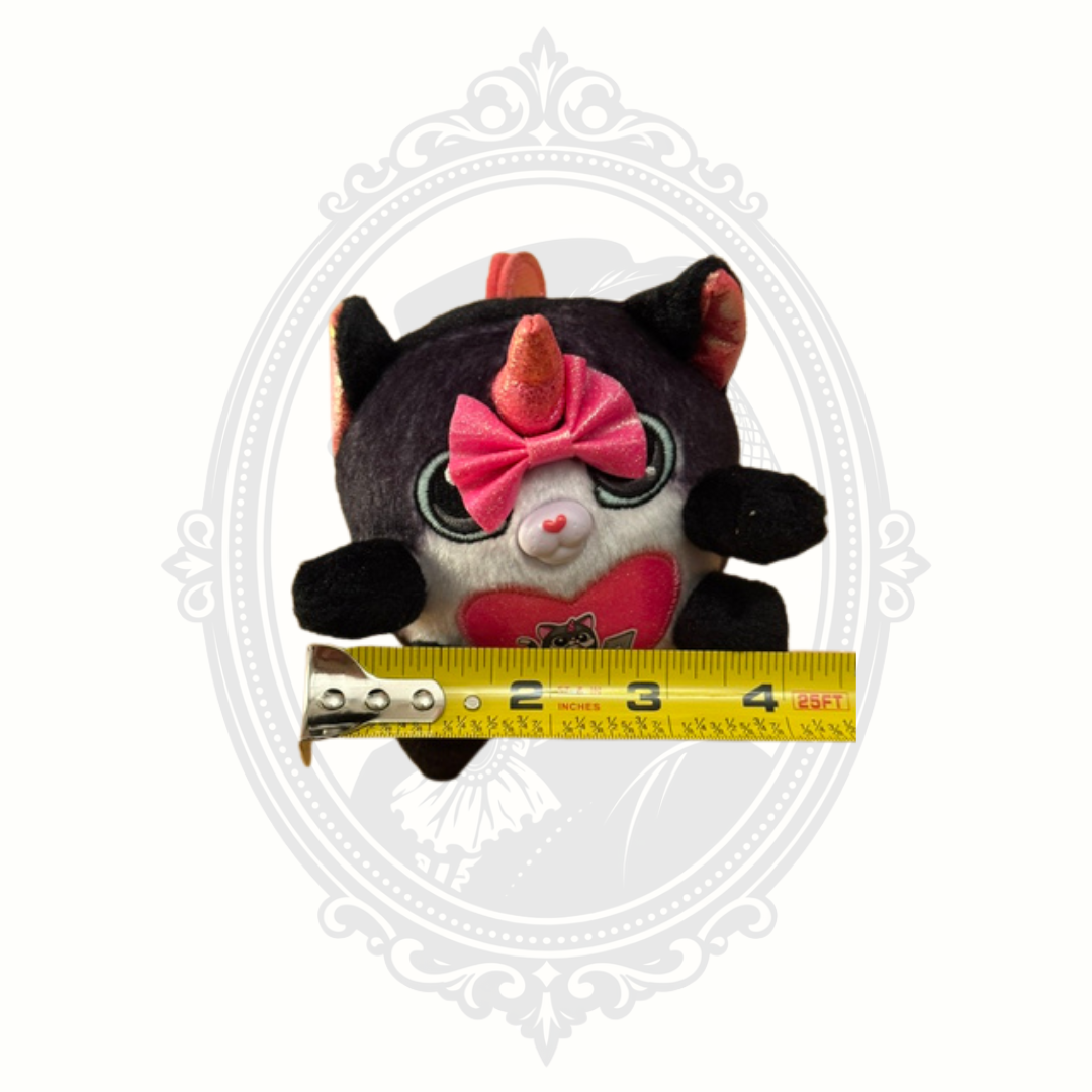 ZURU Rainbocorns Puppycorn Black Kitty Unicorn Mini Plush – Pink Bow & Laptop Heart