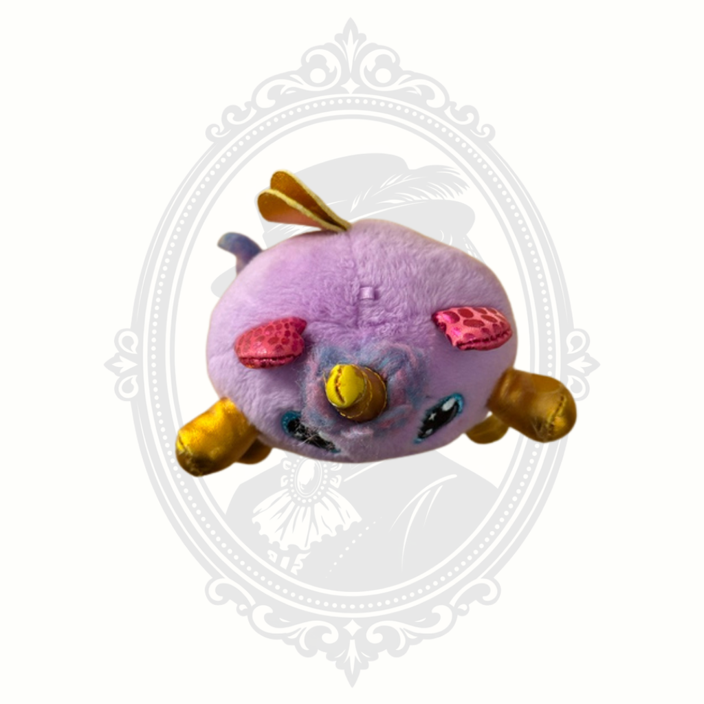 ZURU Rainbocorns Purple Unicorn Mini Plush Gold Wings Music Heart Collectible Toy
