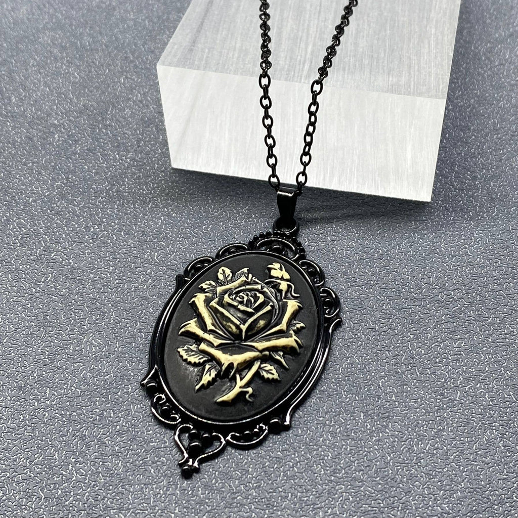 Gothic Style Pendant Black Necklace - GT