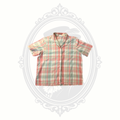 Alfred Dunner Petite Pastel Plaid Button Front Shirt Short Sleeve Women's Shirt