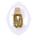 Multi-strand necklace featuring translucent round amber-color beads in a warm golden honey tone.