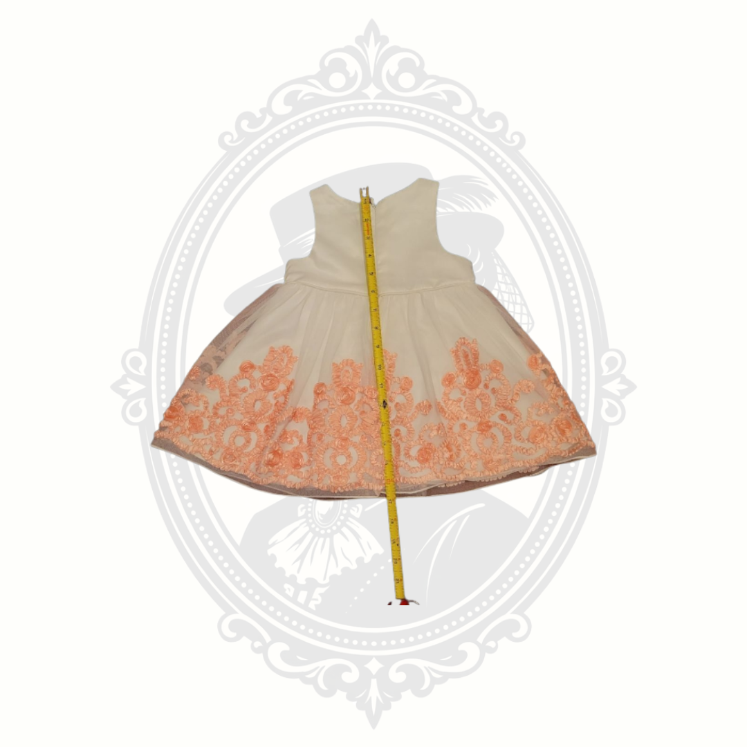 Back length measurement of toddler formal dress