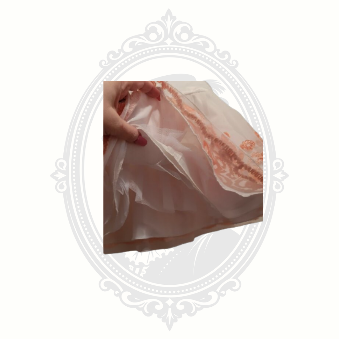 Layered tulle lining inside American Princess toddler dress