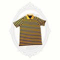 Antigua Men's Orange & Navy Striped Performance Golf Polo Shirt Size Large