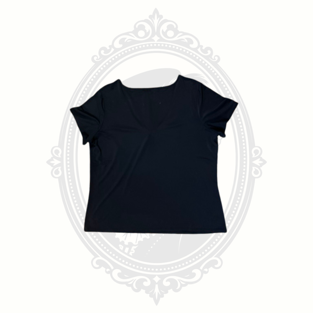 Apostrophe Woman Women's Black Tie Front Stretch Knit Top Size 16/18W