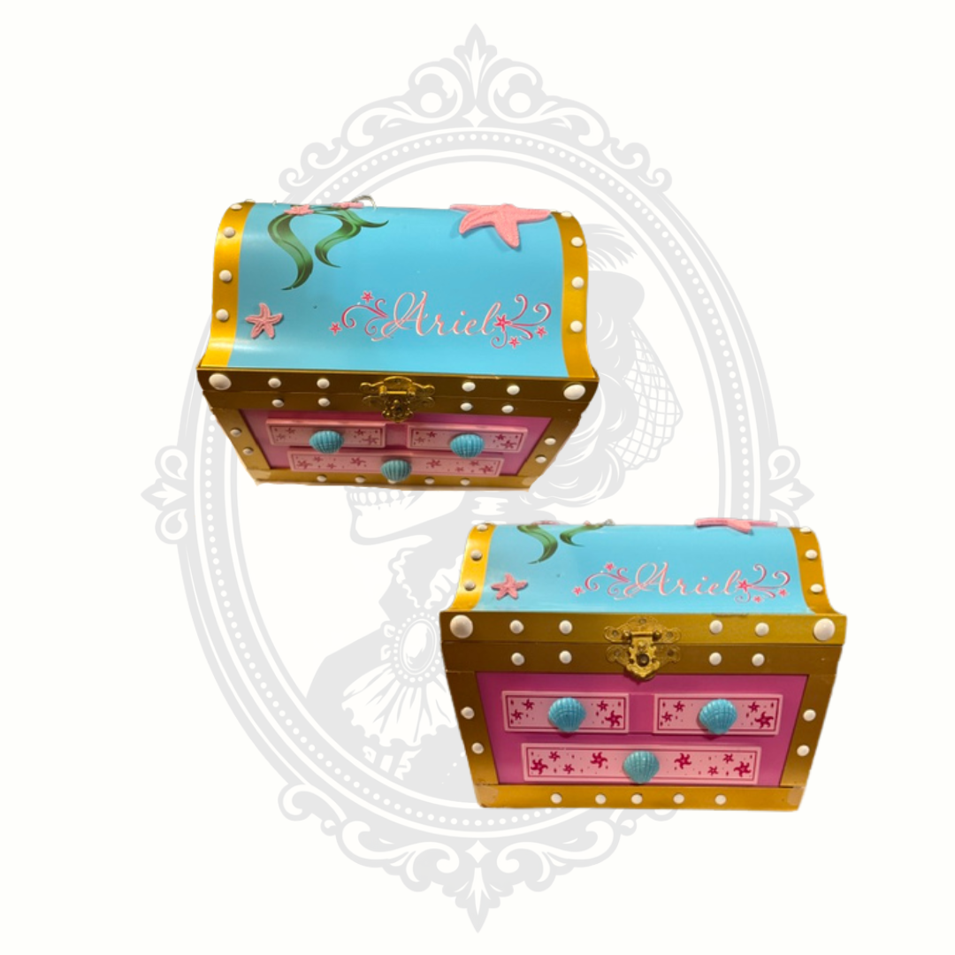 Disney Ariel Little Mermaid jewelry box closed front views