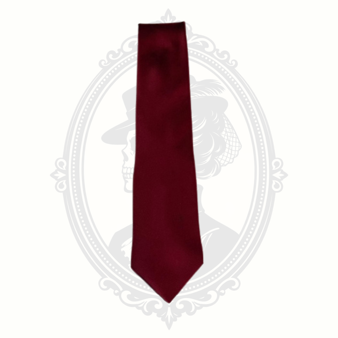 Arrow USA 1851 100% Silk Burgundy Wine Red Men's Necktie Made in USA