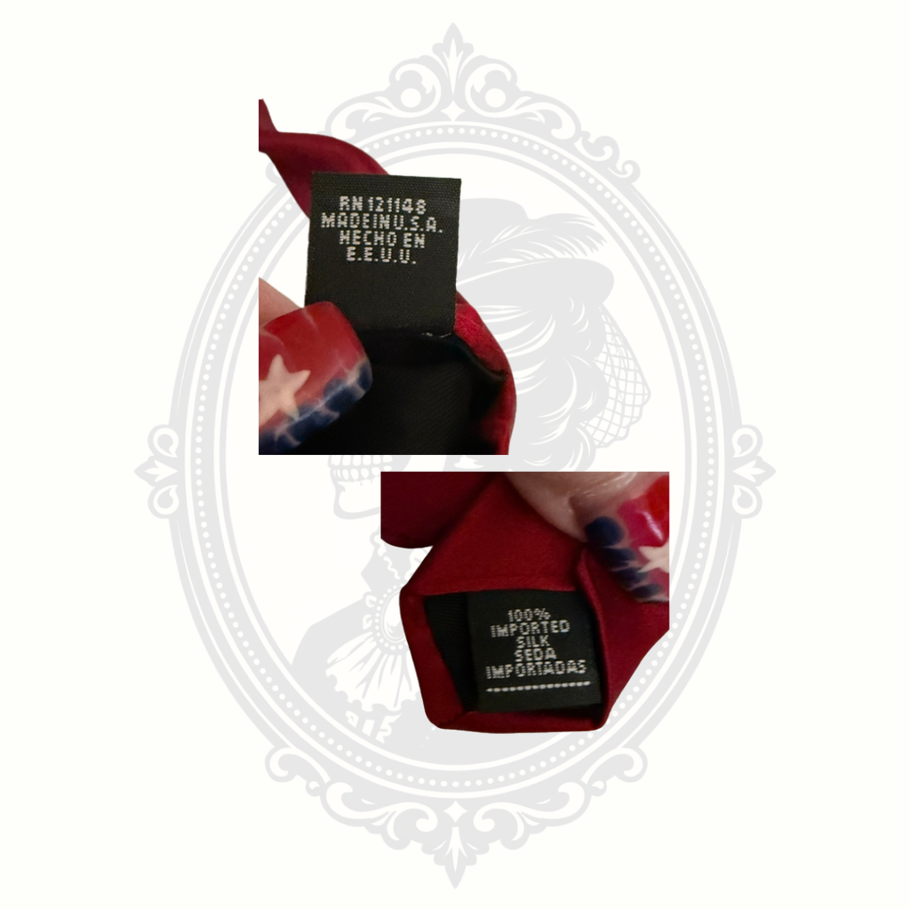 Arrow USA 1851 100% Silk Burgundy Wine Red Men's Necktie Made in USA