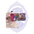 Purple star-print lining and internal slip pockets