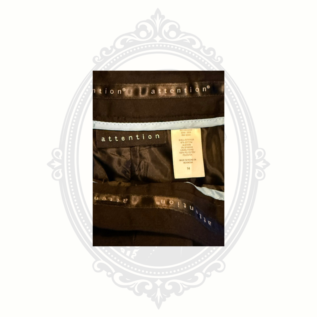 Attention Black Career Pencil Skirt | Women's Size 14