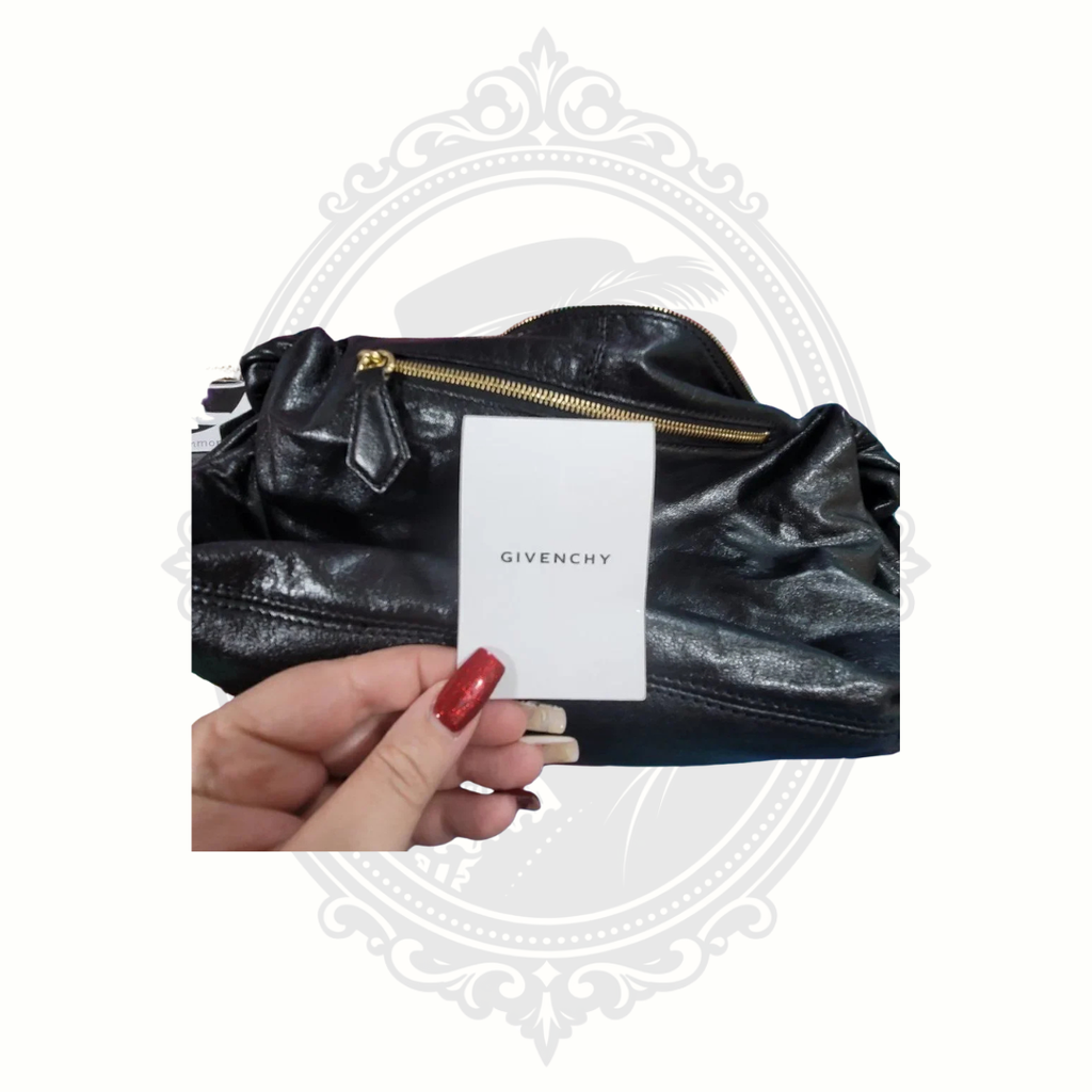 Authentic Givenchy Medium Pandora Bag Black Calfskin Leather Crossbody Satchel with Certificate of Authenticity
