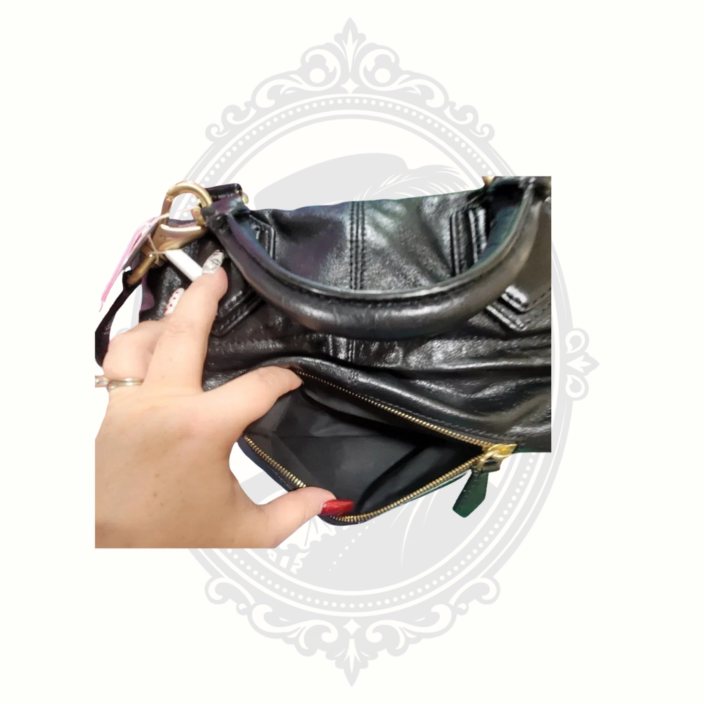 Authentic Givenchy Medium Pandora Bag Black Calfskin Leather Crossbody Satchel with Certificate of Authenticity