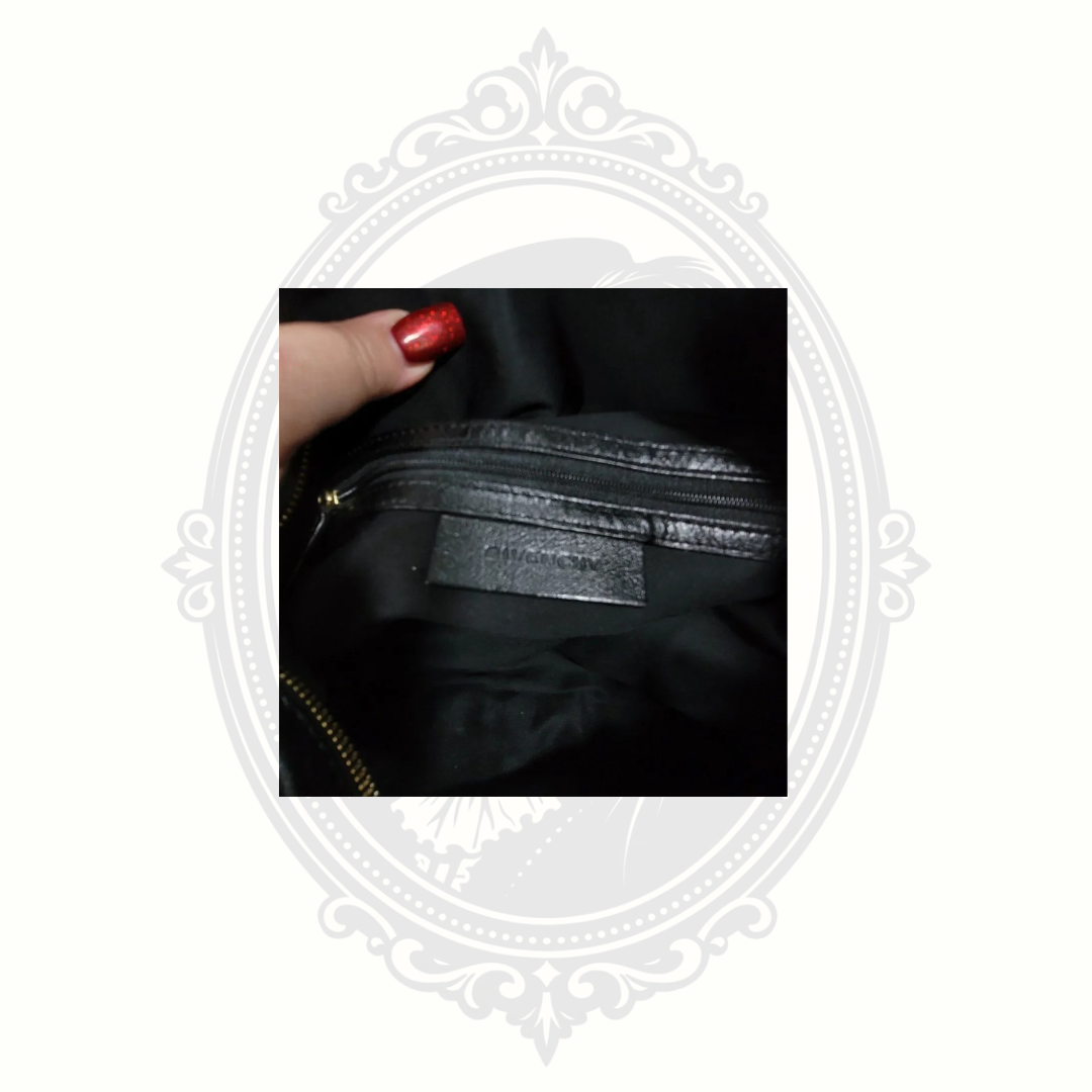 Authentic Givenchy Medium Pandora Bag Black Calfskin Leather Crossbody Satchel with Certificate of Authenticity