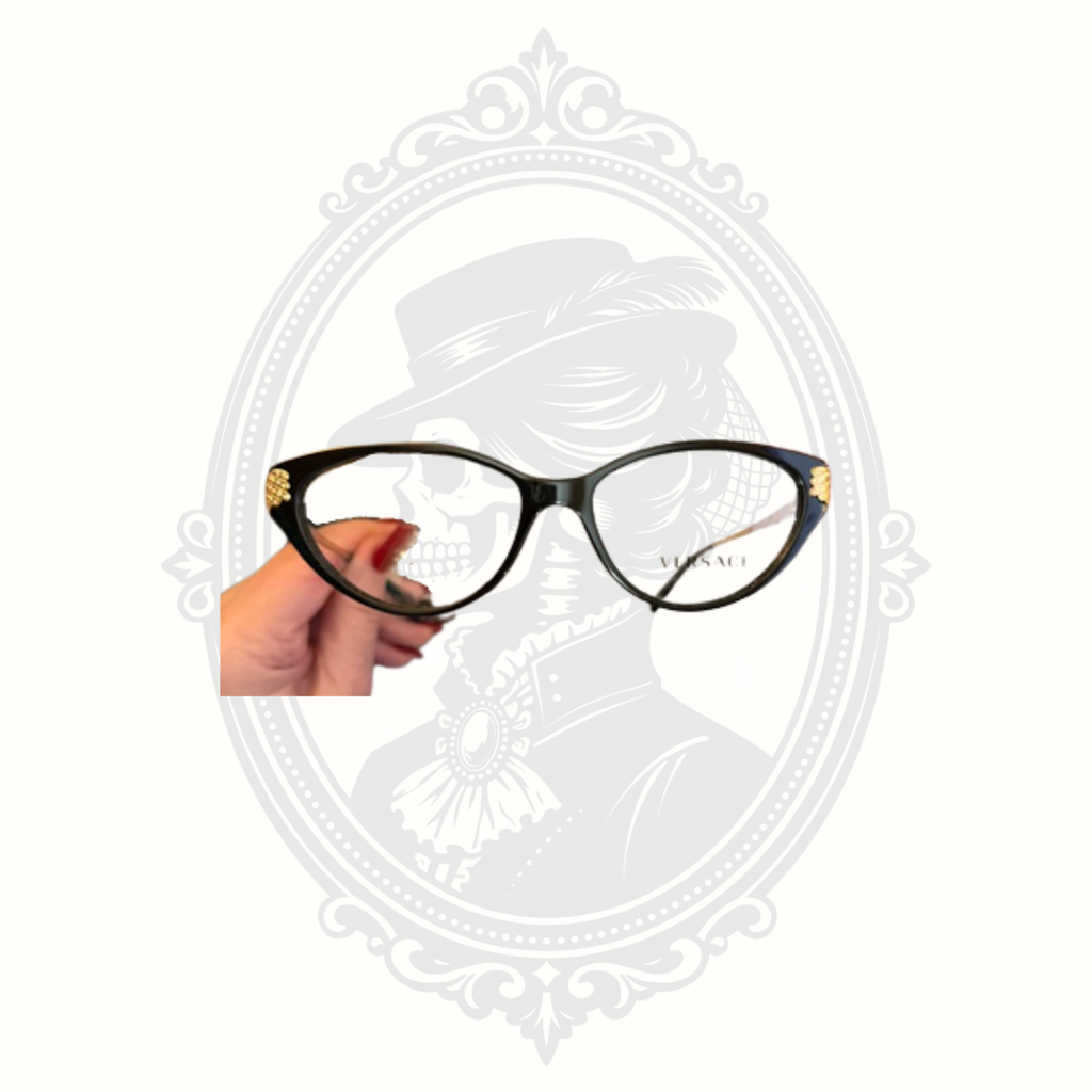 Authentic Versace VE3166B Black & Gold Optical Eyeglass Frames | Made in Italy | 51-15-135