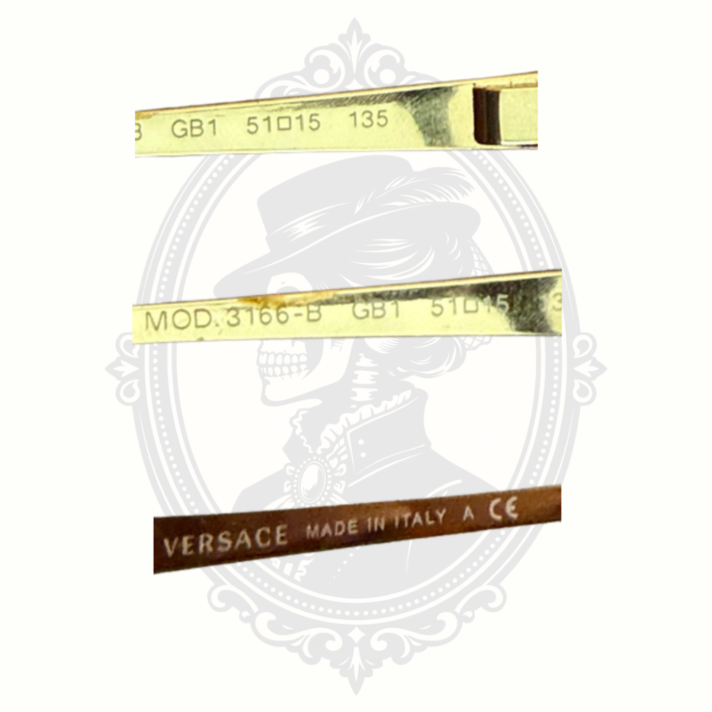 Authentic Versace VE3166B Black & Gold Optical Eyeglass Frames | Made in Italy | 51-15-135