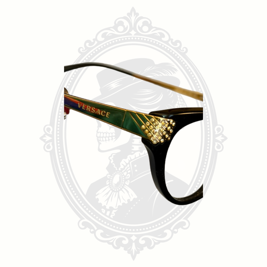 Authentic Versace VE3166B Black & Gold Optical Eyeglass Frames | Made in Italy | 51-15-135