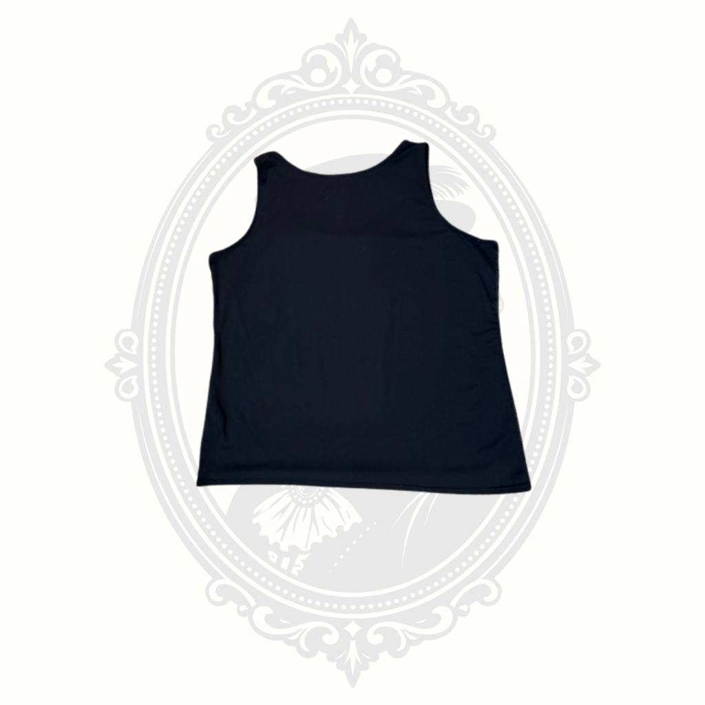 Avenue Women's 18/20 Black Floral Lace Tank Top Sleeveless Layering Shell