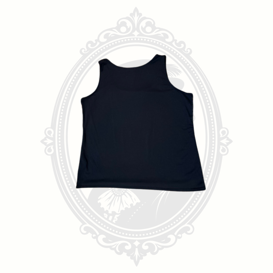 Avenue Women's 18/20 Black Floral Lace Tank Top Sleeveless Layering Shell
