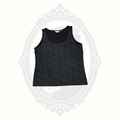 Avenue Women's 18/20 Black Floral Lace Tank Top Sleeveless Layering Shell