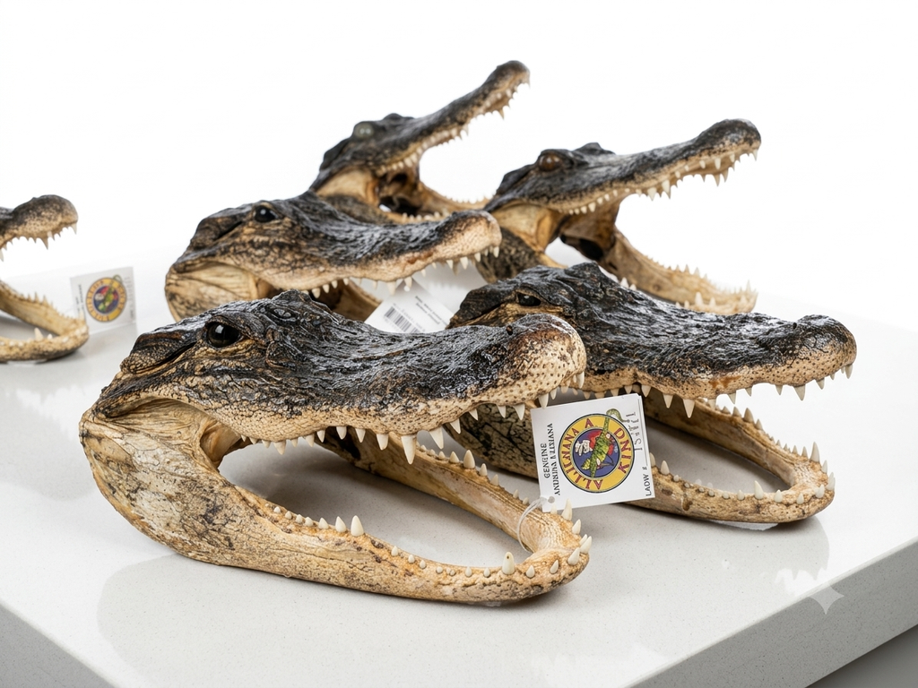 Genuine Louisiana Alligator Head – Natural Taxidermy Specimen