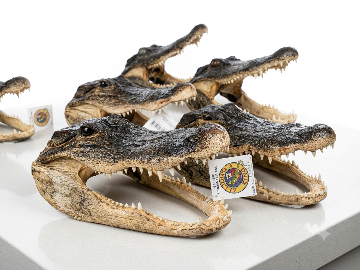 Genuine Louisiana Alligator Head – Natural Taxidermy Specimen