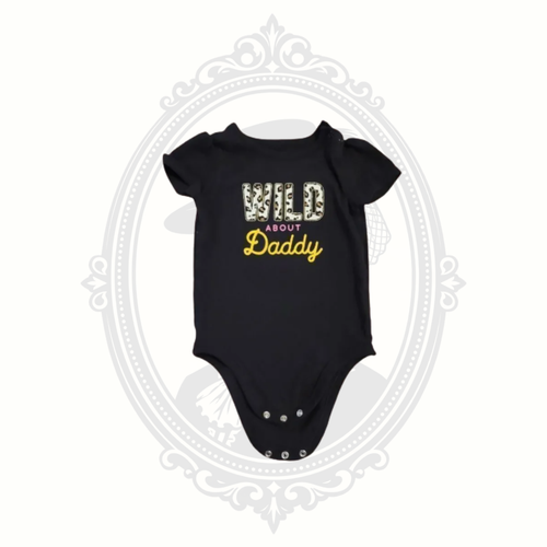 baby black onesie wild about daddy 24 months front view garanimals