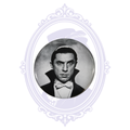 2.25-inch pin button featuring a black-and-white portrait of Bela Lugosi as Count Dracula.