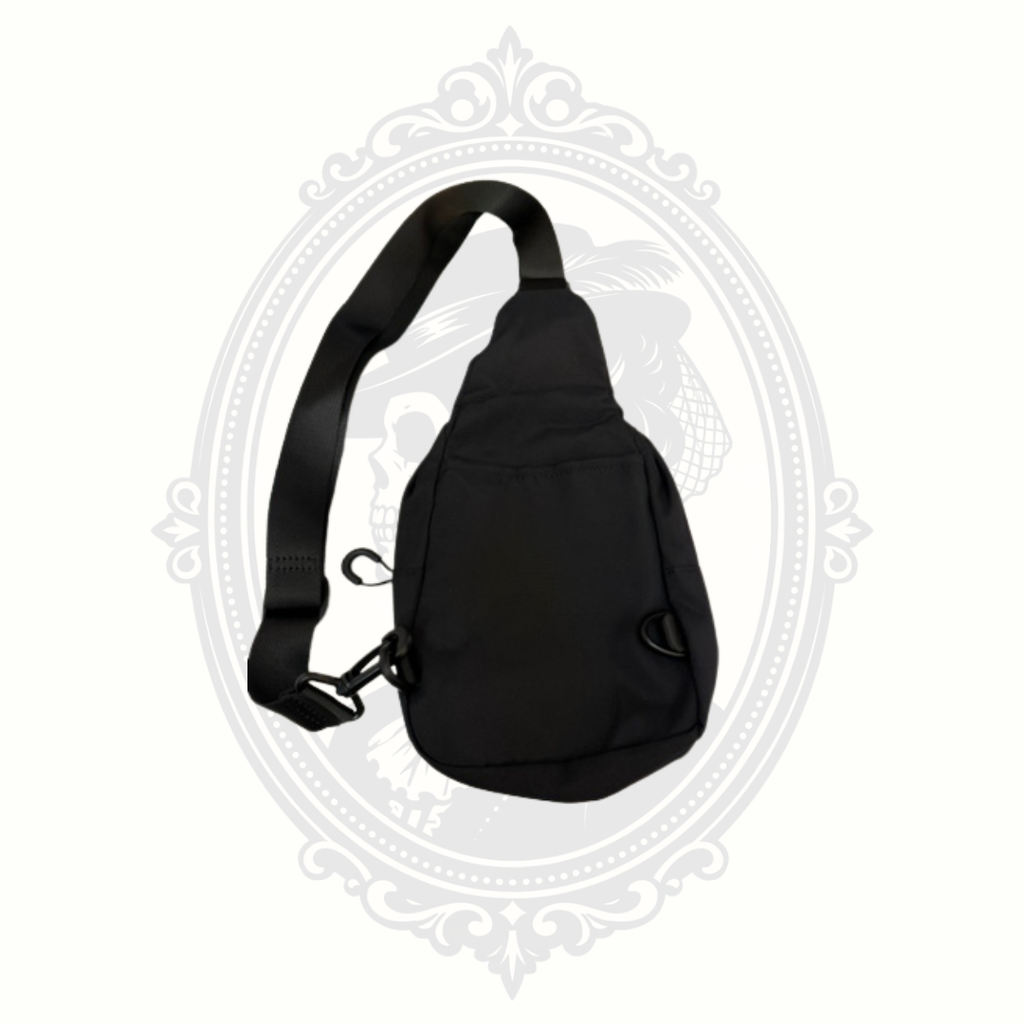 Black Nylon Sling Crossbody Travel Bag Multi-Pocket Everyday Carry