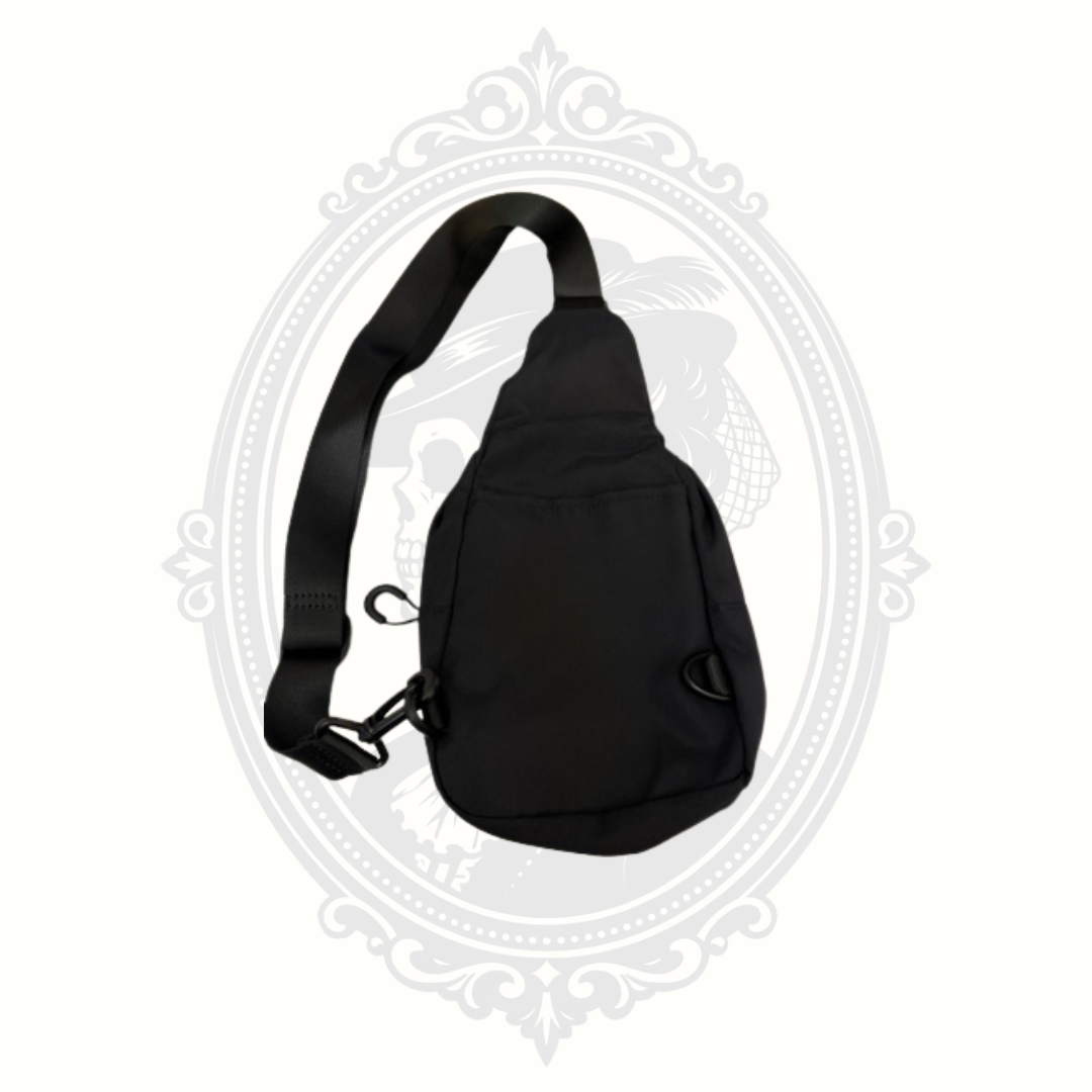 Black Nylon Sling Crossbody Travel Bag Multi-Pocket Everyday Carry