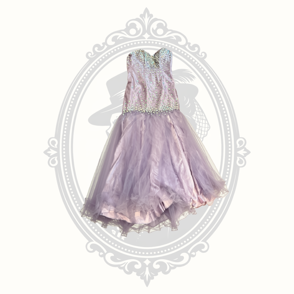 Blush Prom by Alexia Lilac Rhinestone Tulle Corset Gown - Size 12